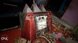 Wooden silver layer coted Temple for sale