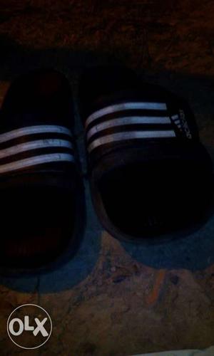 Black And White Adidas Slide Sandals