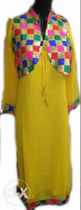 Brand new georgette kurta with lining and