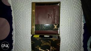 Brown Leather Louis Vuitton Bi Fold Wallet
