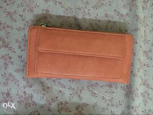 Brown Leather Zip Pouch