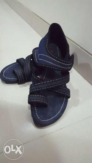 Dark Blue Big Toe Strap Sandals
