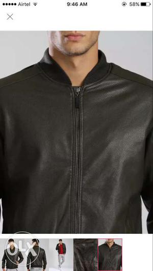 HRX leather smooth jacket XL size. Brand new