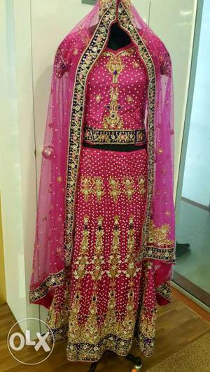 One time used heavy lahenga for bride in good