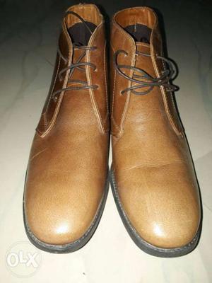 Pair Of Brown Leather Chukka Boots