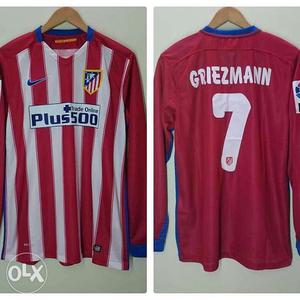 Red And White Plus500 Griezmann 7 Soccer Jersey