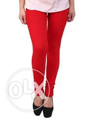 Red Fitted Pants