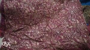 Red Pink Paisley Textile