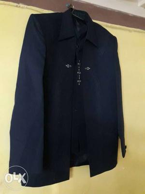 Two piece dark blue coloured jacket(coat).hardly