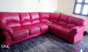 2 year old Red sofa set for sale. 6 seater. Rich