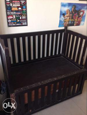 Baby cot for sale. Purchased for 12k in wood, in
