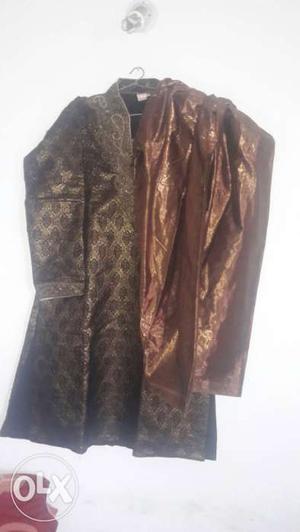 Black and Golden ethnic wear used only once good