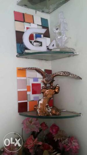 Bronze Eagle Figurine And White G4 Free Standing Letter