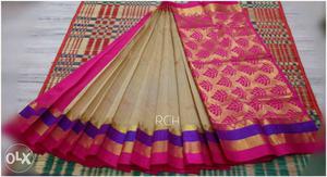 Brown Pink And Purple Fabric Textile