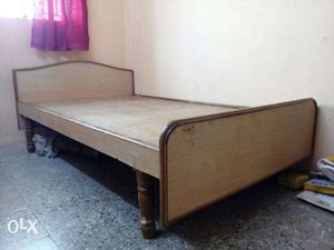 Brown Wooden Bed in Good condition