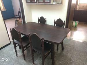 Dining table full set in good condition.price