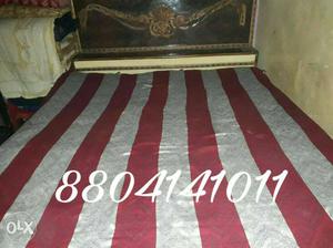 Gray And Red Striped Mattress