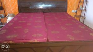 Maroon And Brown Floral Mattress without bed