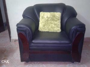 New leather black sofa.only 2 months used.