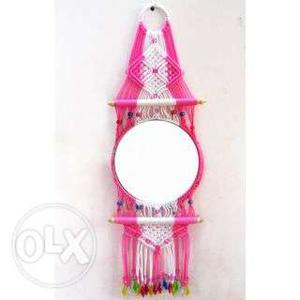 Pink And White Mirror