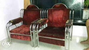 Sale Urgently 02Nos stainless steel chairs