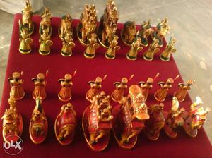Traditional Indian chess set hand crafted hand