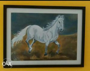 Very beautiful white horse