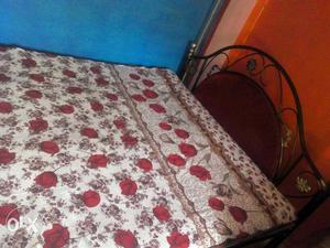White Red And Gray Floral Bed Sheet