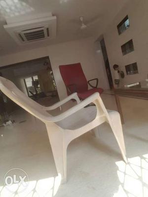 White chair plastic in good condition price