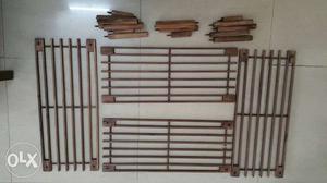 Wooden folding rack (Ikea type) with shelfs