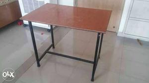 Wooden top iron table