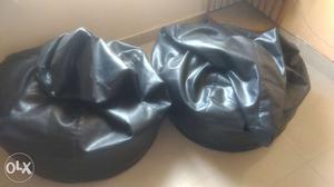 XXL black bean bag - 1 pair