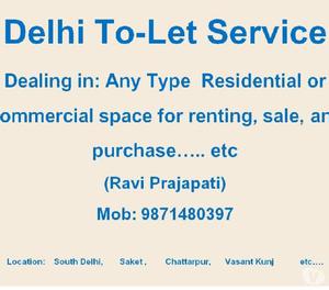 covered plot for rent in chattarpur south delhi