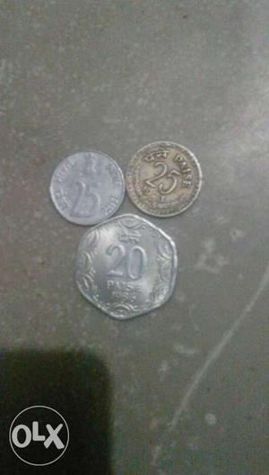 20 paise coin is  paise coin  coin 25