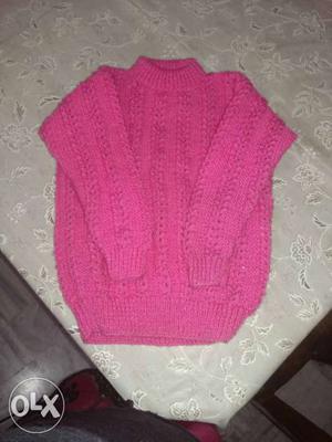 A New Hand Knitted Woolen Sweater for 3 to 4 yrs baby.