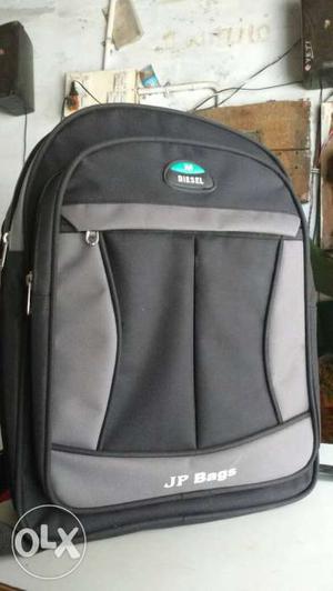 Black And Gray Jp Bag Backpack