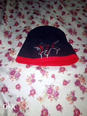 Black And Red Knit Cap
