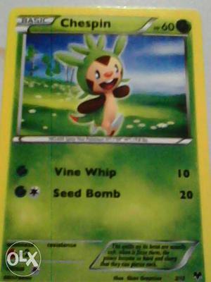 Chespin Pokemon Trading Card