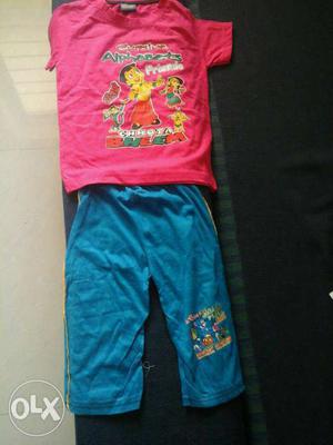Cotton t-shirt and pants free size 1year to 6year