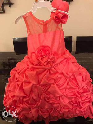 Couture dress for a one year old baby girl with