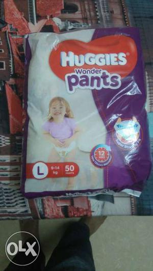 Huggies wonder pants (L) style diapers unopened
