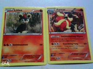 Litleo And Pyroar Trading Cards
