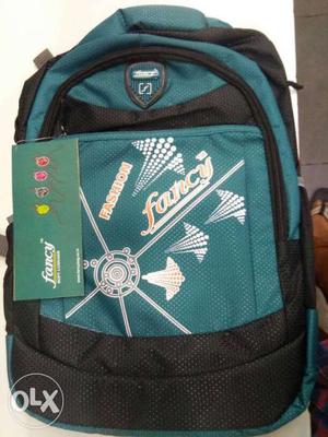 Teal Black Fancy Backpack