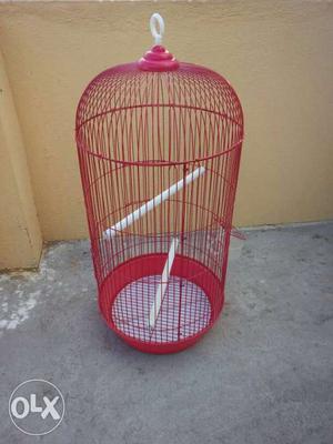 Red Dome Bird Cage