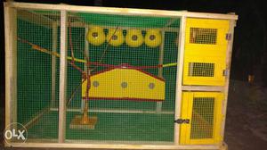 Yellow And Brown Bird Cage