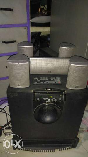 Black And Grey Speaker Set