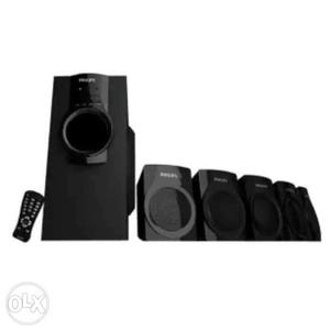 Black Audio System And Remote