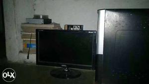 Black Computer Monitor And Tower
