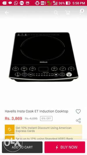 Havells instance cook induction cooktop