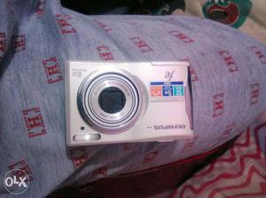 Silver Olympus Point And Shoot Camera